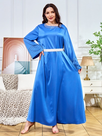 Luxury Diamond Long Pendulum Casual Dresses
