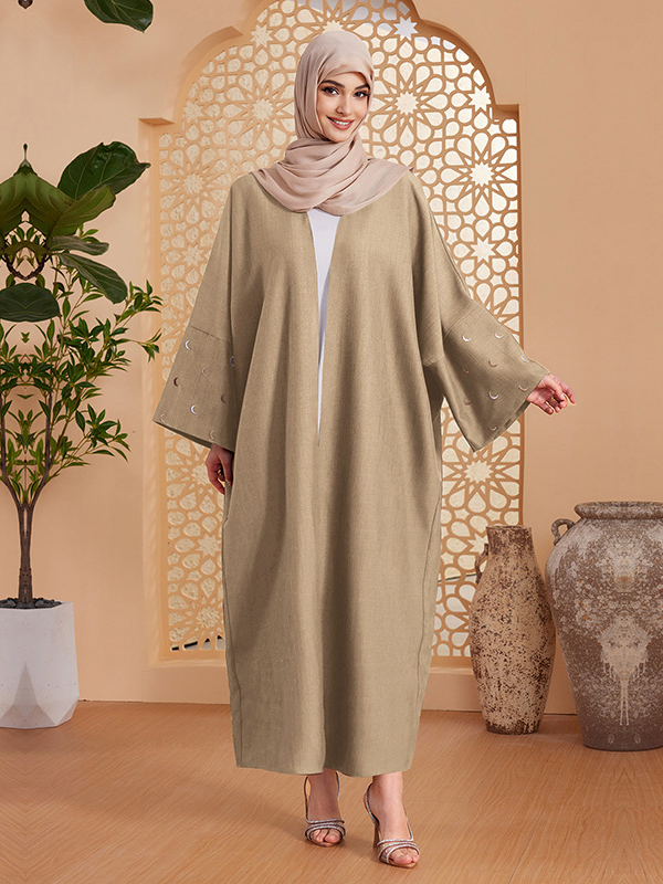 Elegant Cardigan Embroidered Abaya