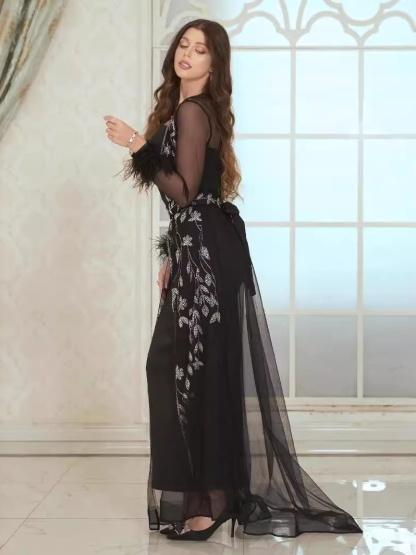 Rhinestone Kaftan Dress