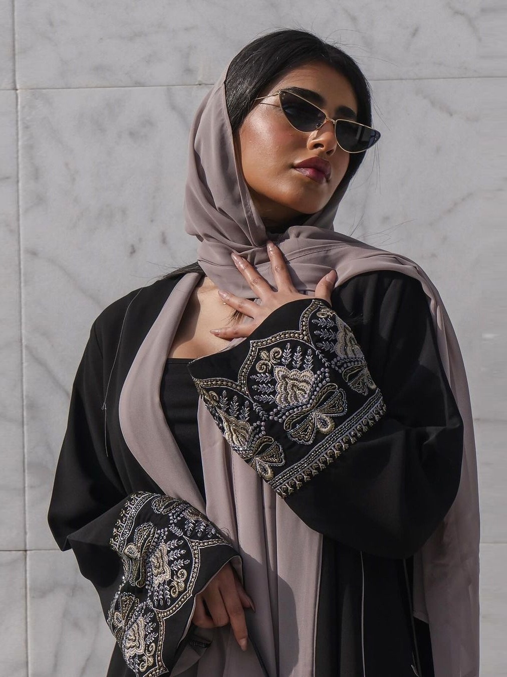 Embroidery Patchwork Abaya