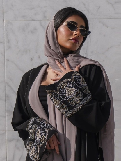 Embroidery Patchwork Abaya