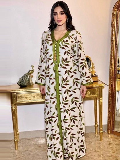Satin Patchwork Printed Dress