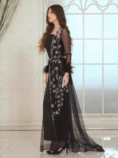 Rhinestone Kaftan Dress