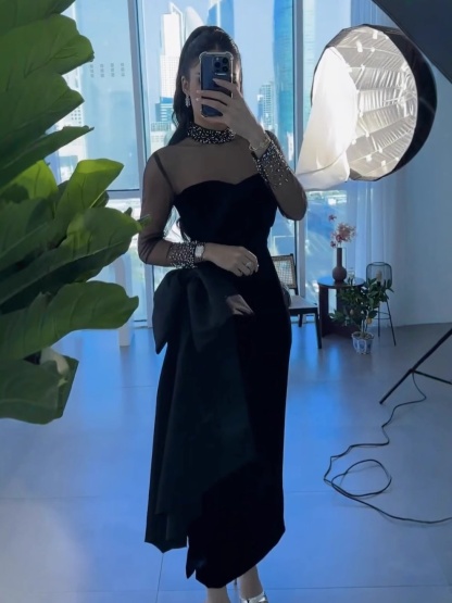 Elegant Velvet Evening Gown Luxury Dress