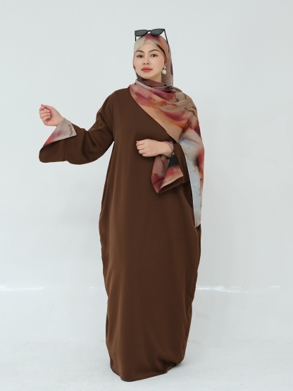 Beautiful Loose Casual Dress(With Scarf)