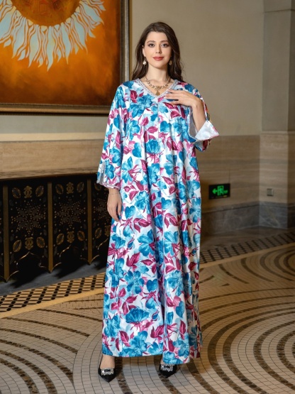 Rhinestone Printed Dress
