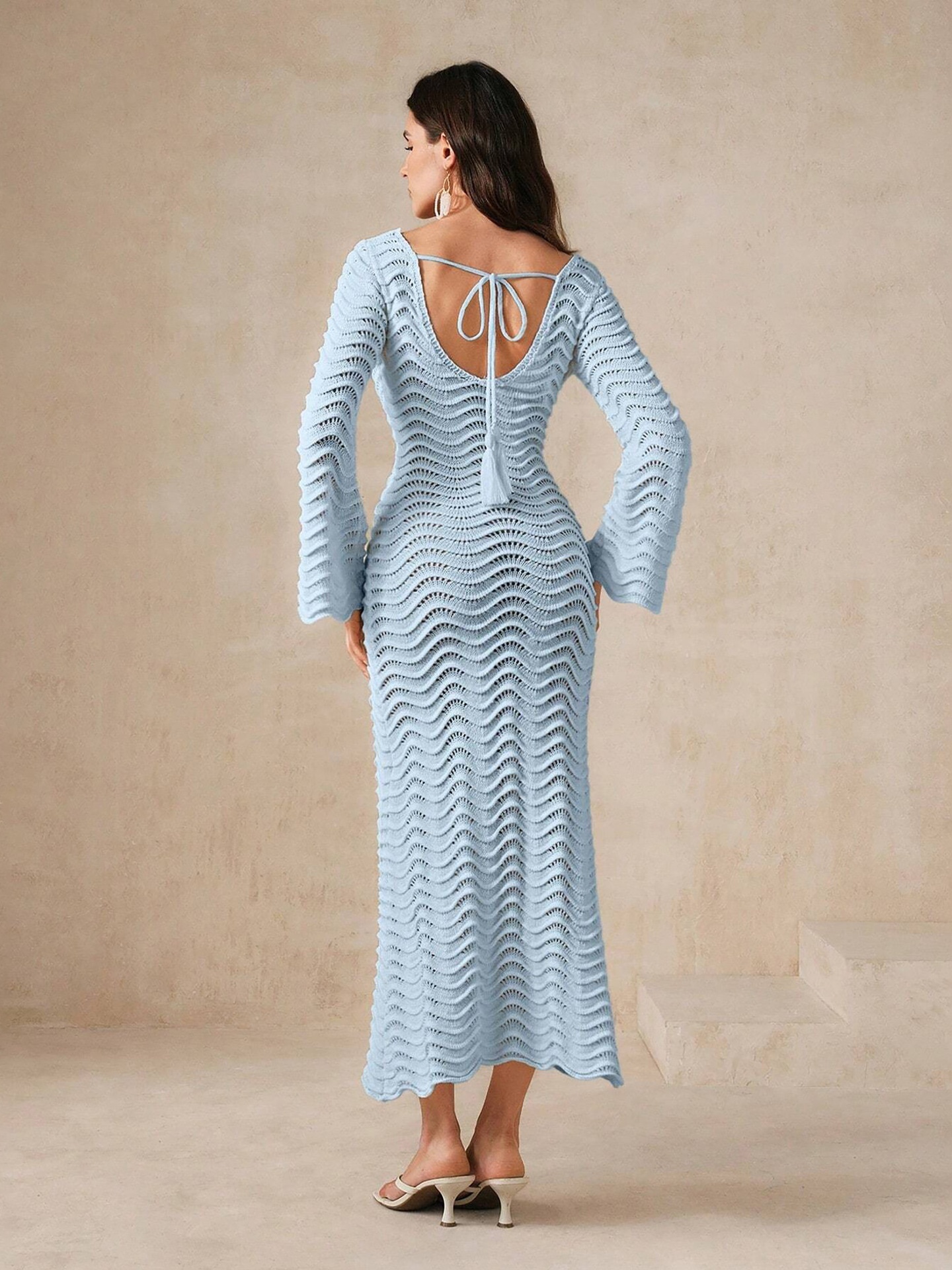 Solid Color Sexy Knit Dress