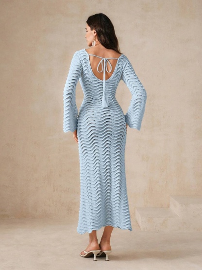 Solid Color Sexy Knit Dress