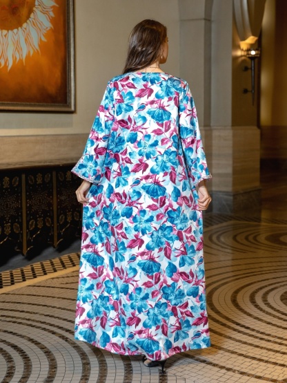 Rhinestone Printed Dress