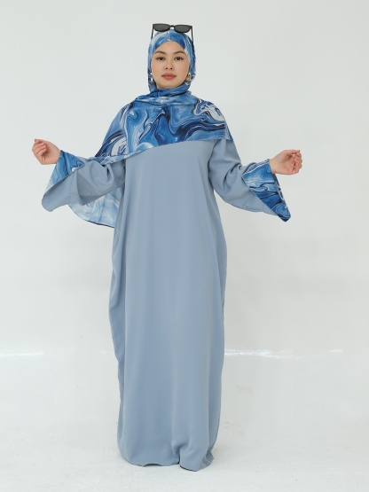 Beautiful Loose Casual Dress(With Scarf)