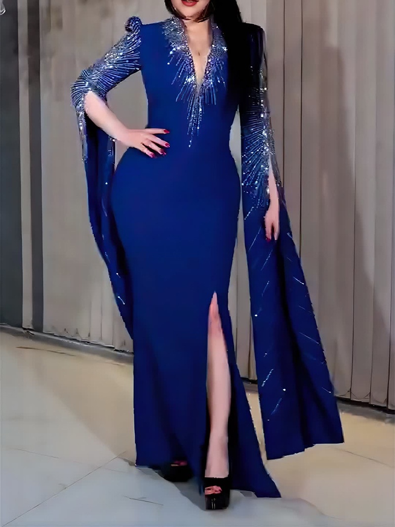 Light Luxury Fashion Dress Hot Diamond Slim Dress