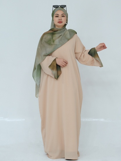 Beautiful Loose Casual Dress(With Scarf)
