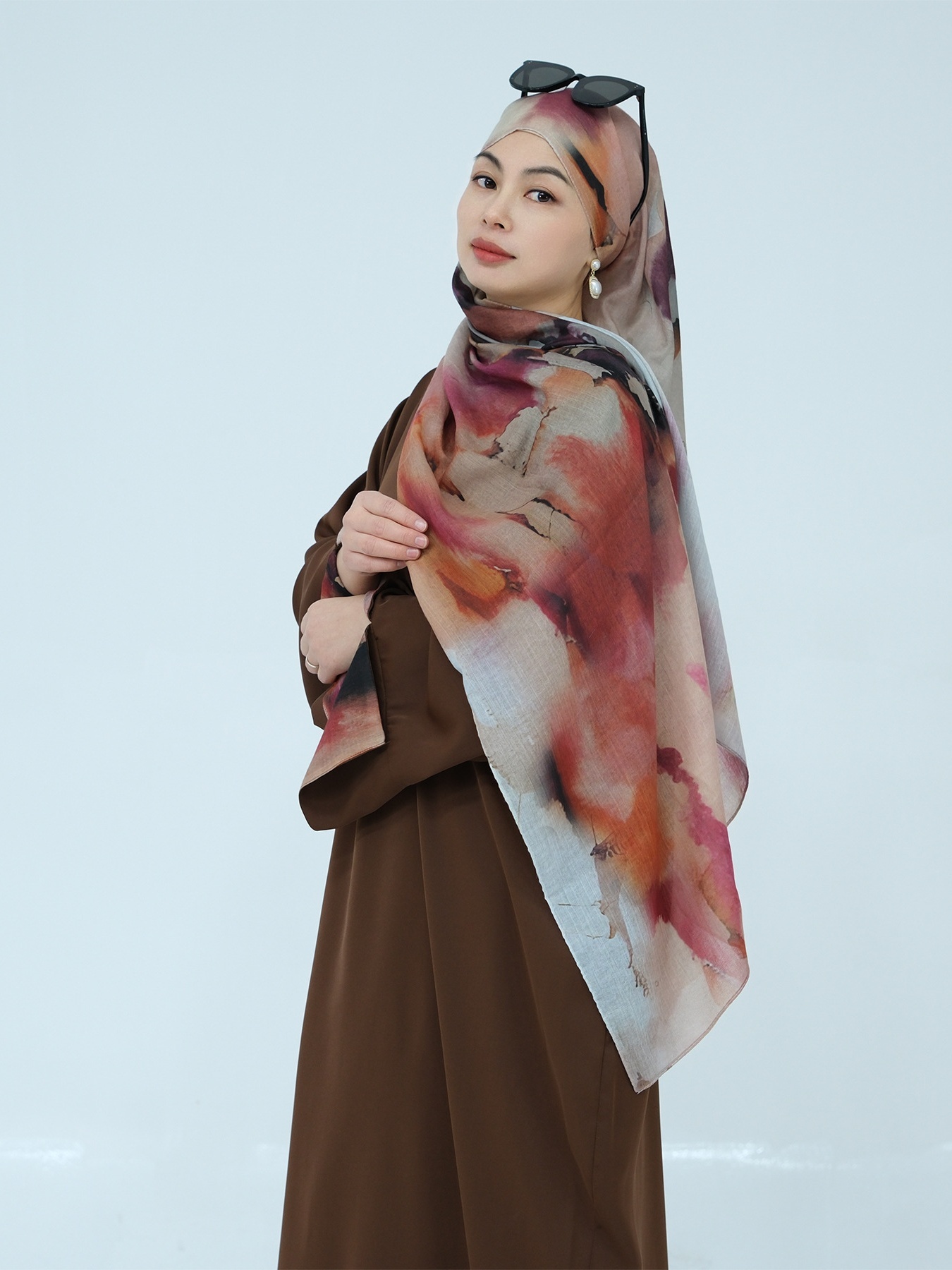Beautiful Loose Casual Dress(With Scarf)