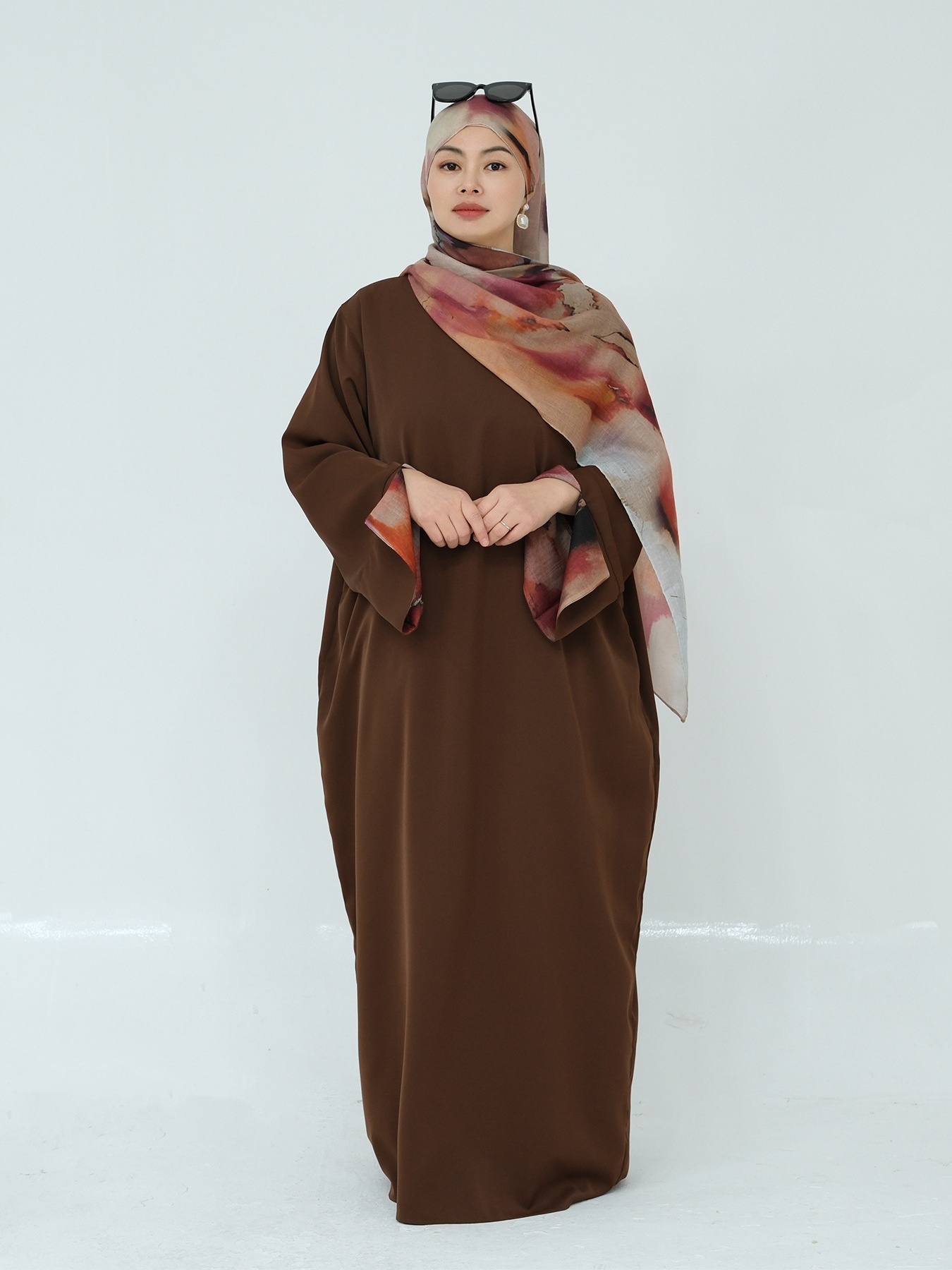 Beautiful Loose Casual Dress(With Scarf)