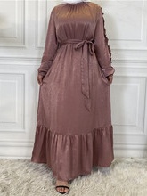Long Sleeves with Pleated Hem Casual Dresses