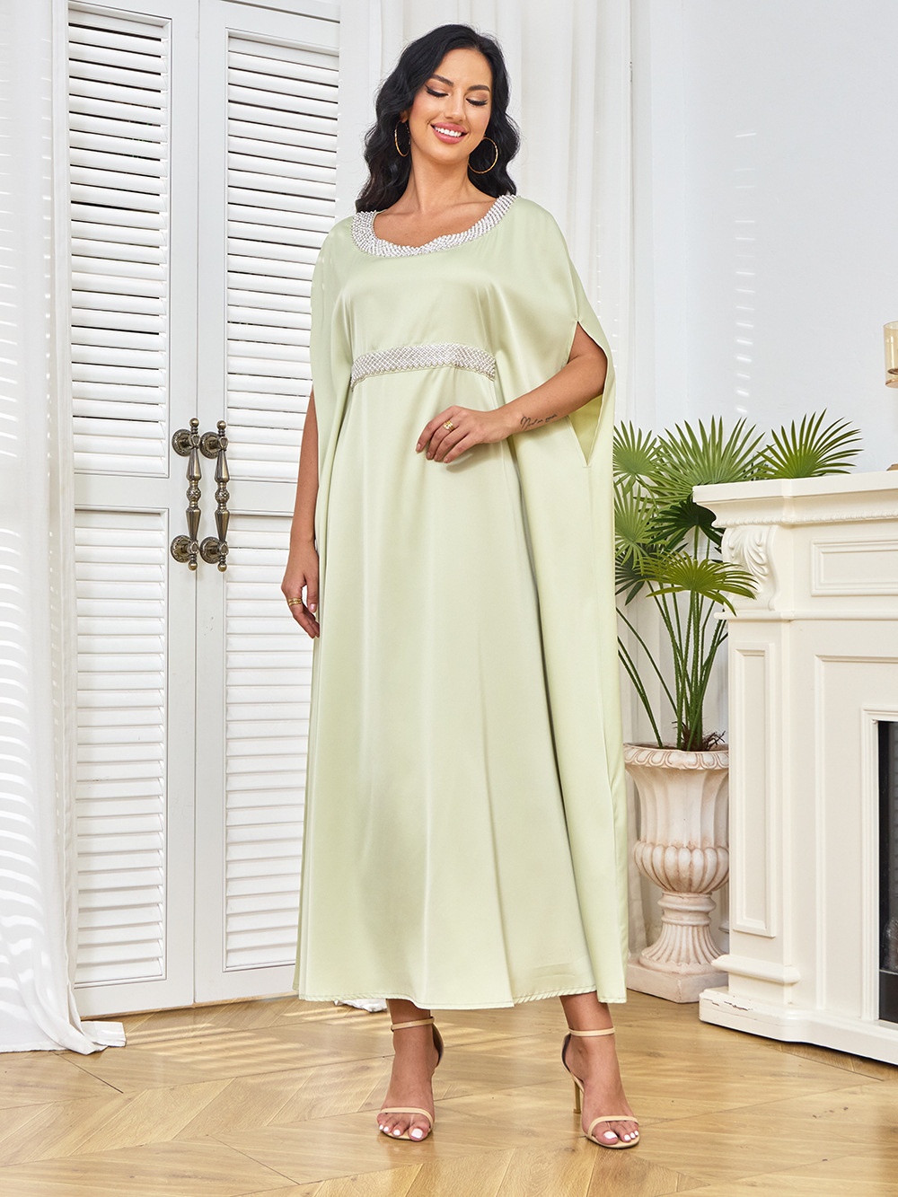 Elegant Beadwork Casual Dresses