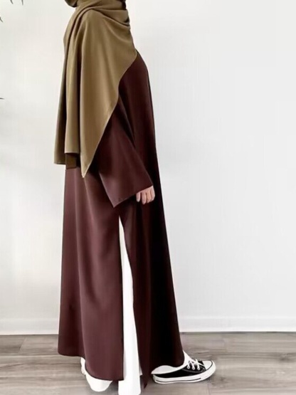 2pcs Long Gown Bottom Inner Skirt Casual Dress Set