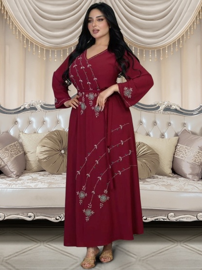 Comfortable Basics Rhinestone Robe Dress