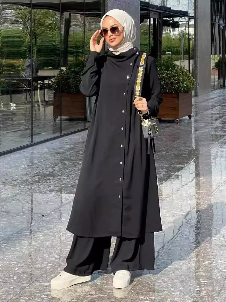 Muslim Spring and Autumn New Long Sleeve Shirt and Trousers Set