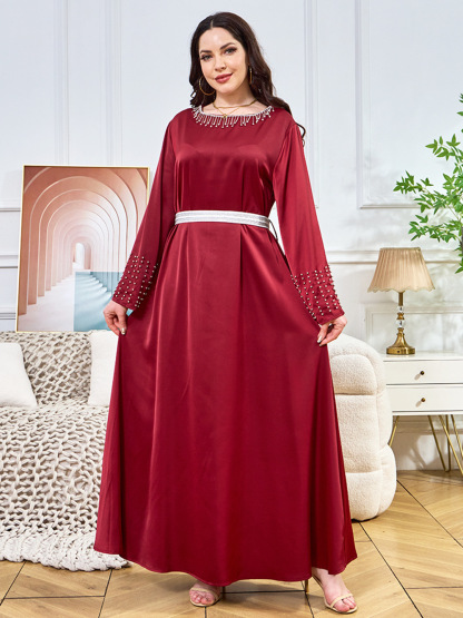 Luxury Diamond Long Pendulum Casual Dresses