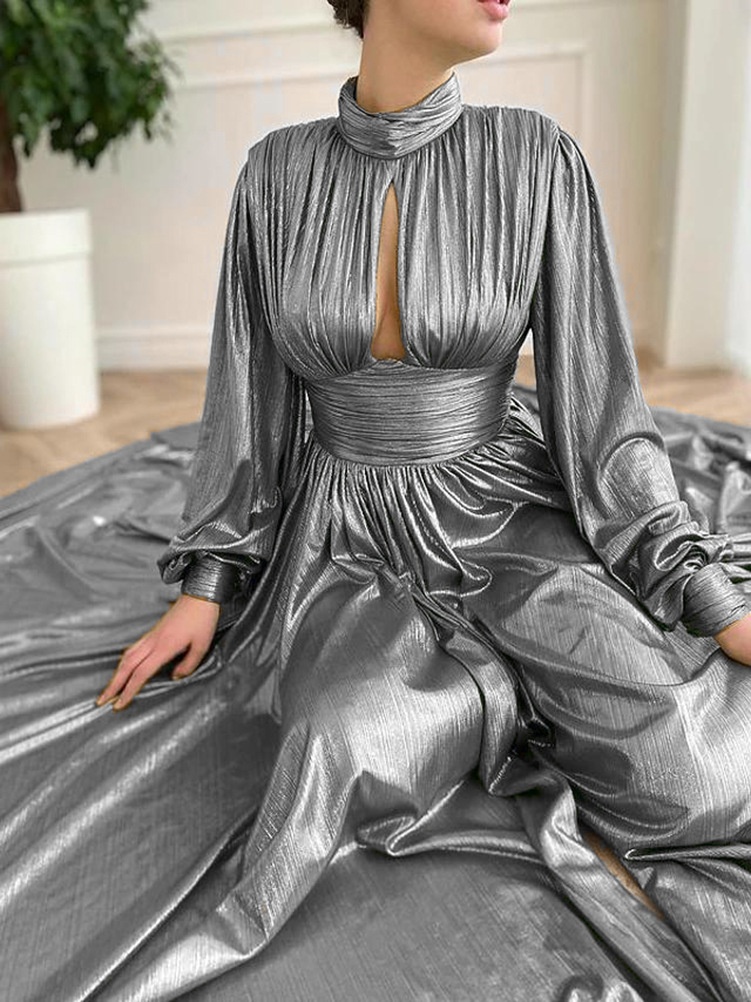 Sexy Waist Halter Neck Casual Dresses