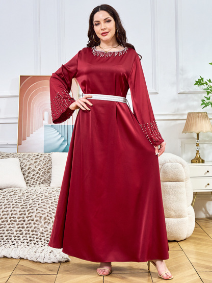 Luxury Diamond Long Pendulum Casual Dresses