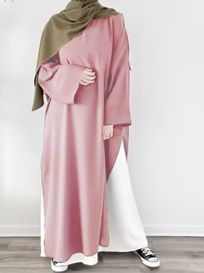 2pcs Long Gown Bottom Inner Skirt Casual Dress Set