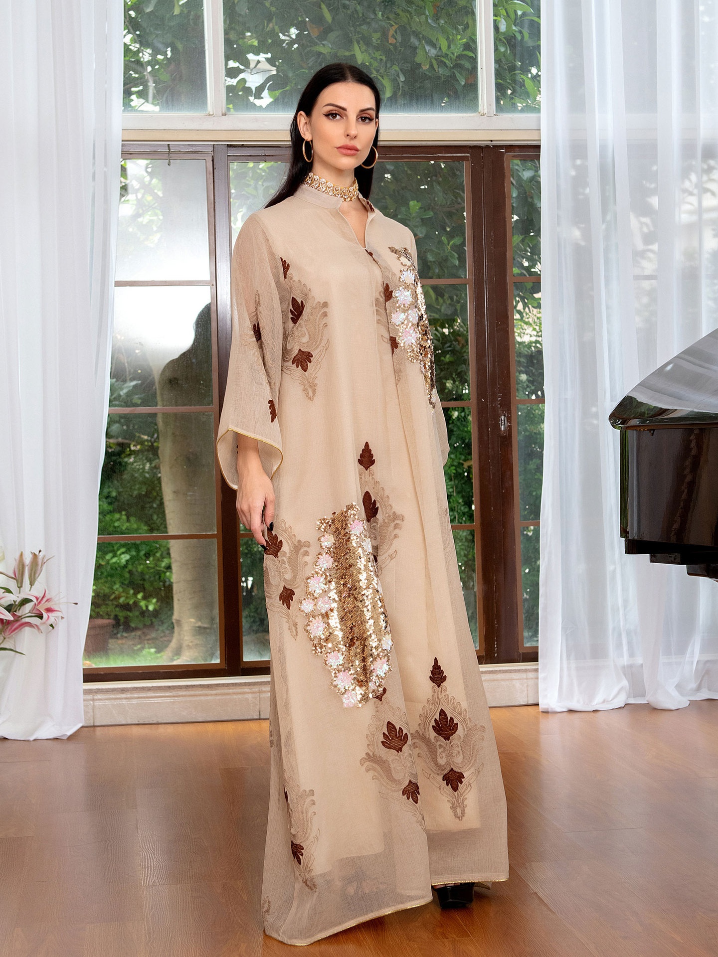 Sequin Embroidery Casual Dresses