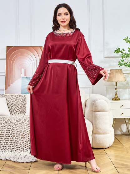 Luxury Diamond Long Pendulum Casual Dresses