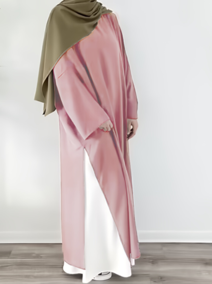 2pcs Long Gown Bottom Inner Skirt Casual Dress Set
