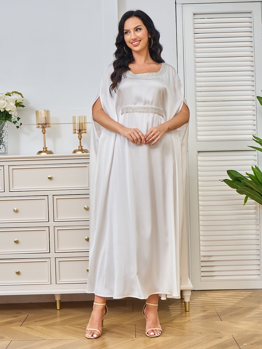 Elegant Beadwork Casual Dresses