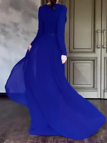 Celebrity Style  Light Luxury High-end Mesh Splicing Dress