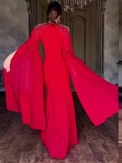 Light Luxury Fashion Rhinestone Slim Dress
