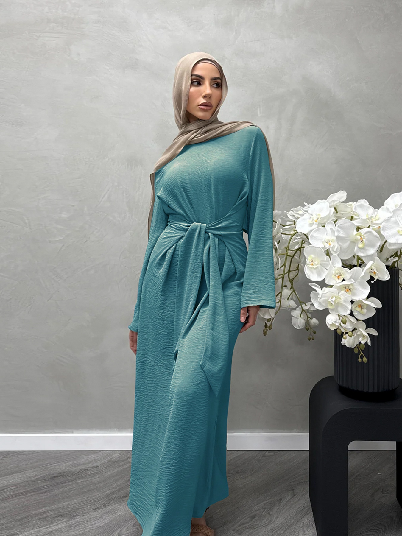 Twill Tie Elegant Dress