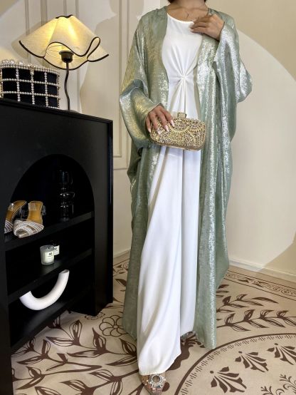Solid Color Reflective Abaya