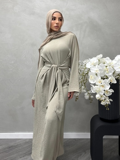 Twill Tie Elegant Dress