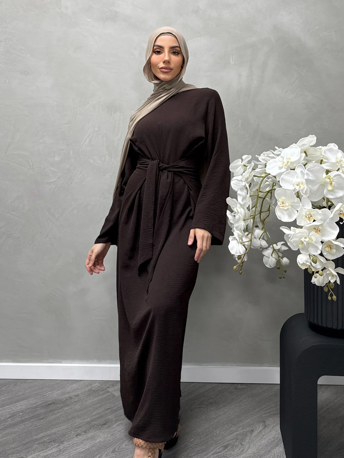 Twill Tie Elegant Dress