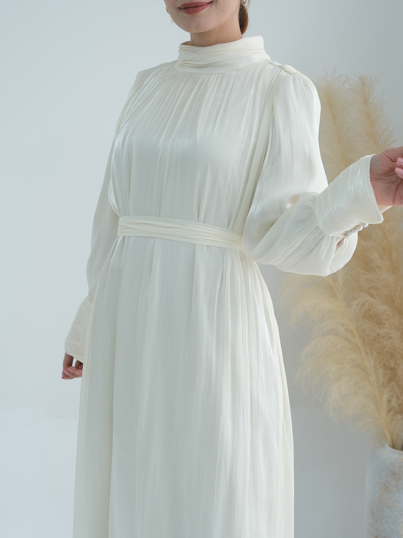 Round Neck Fashion Solid Color Dress