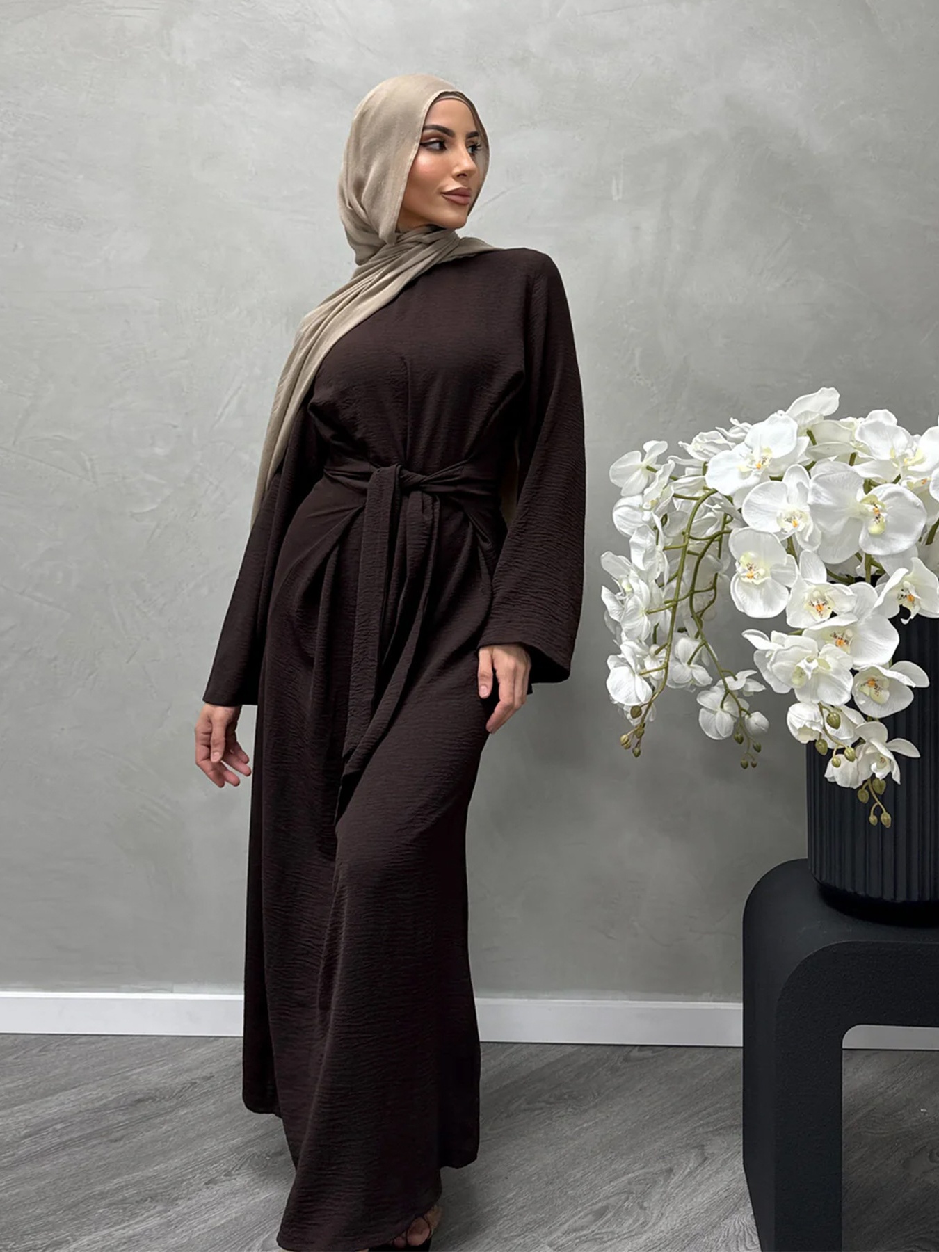 Twill Tie Elegant Dress