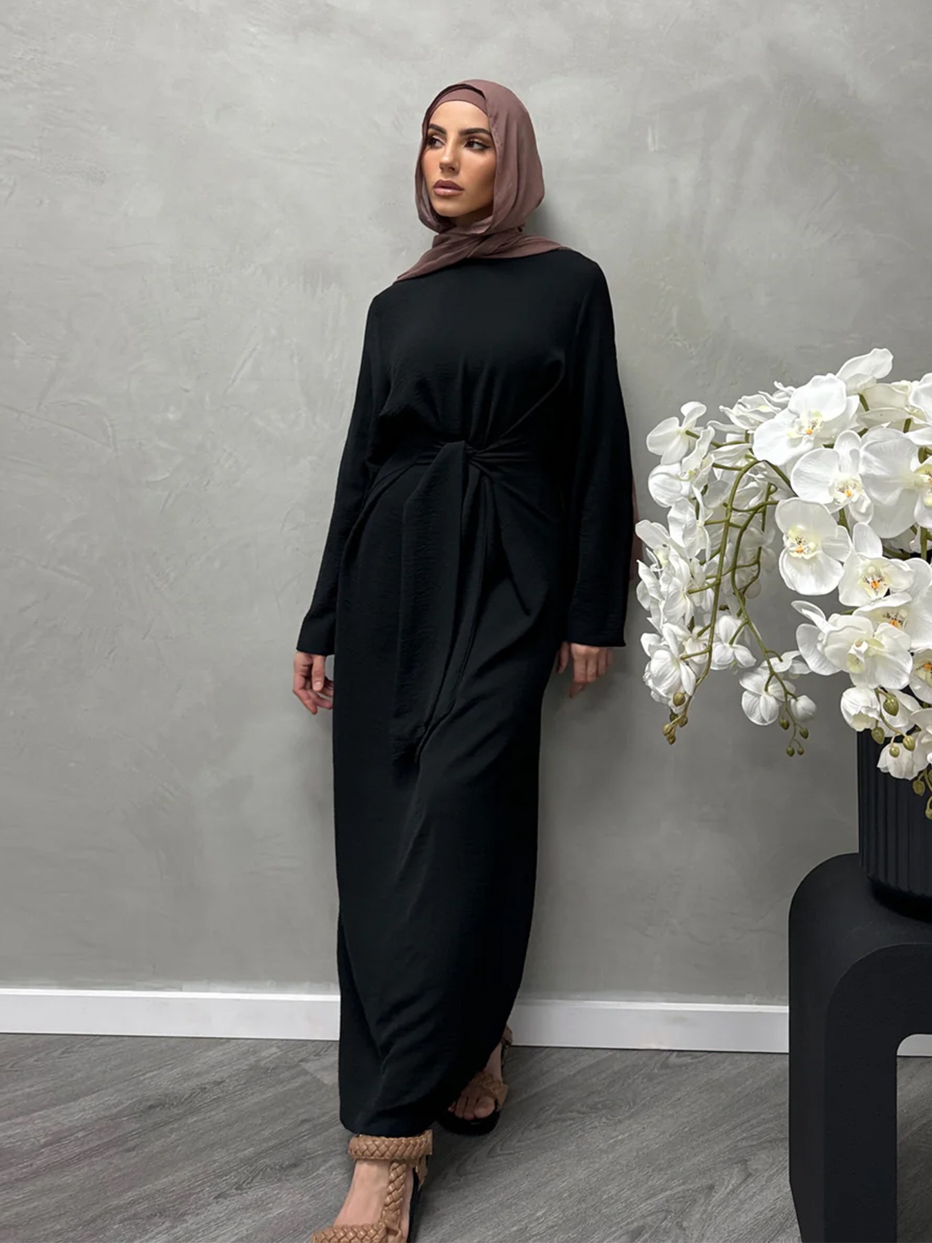 Twill Tie Elegant Dress