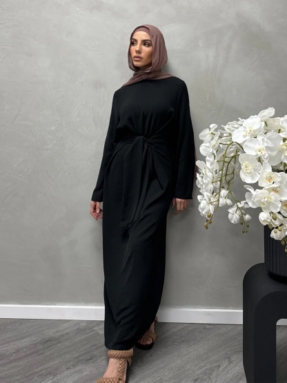 Twill Tie Elegant Dress