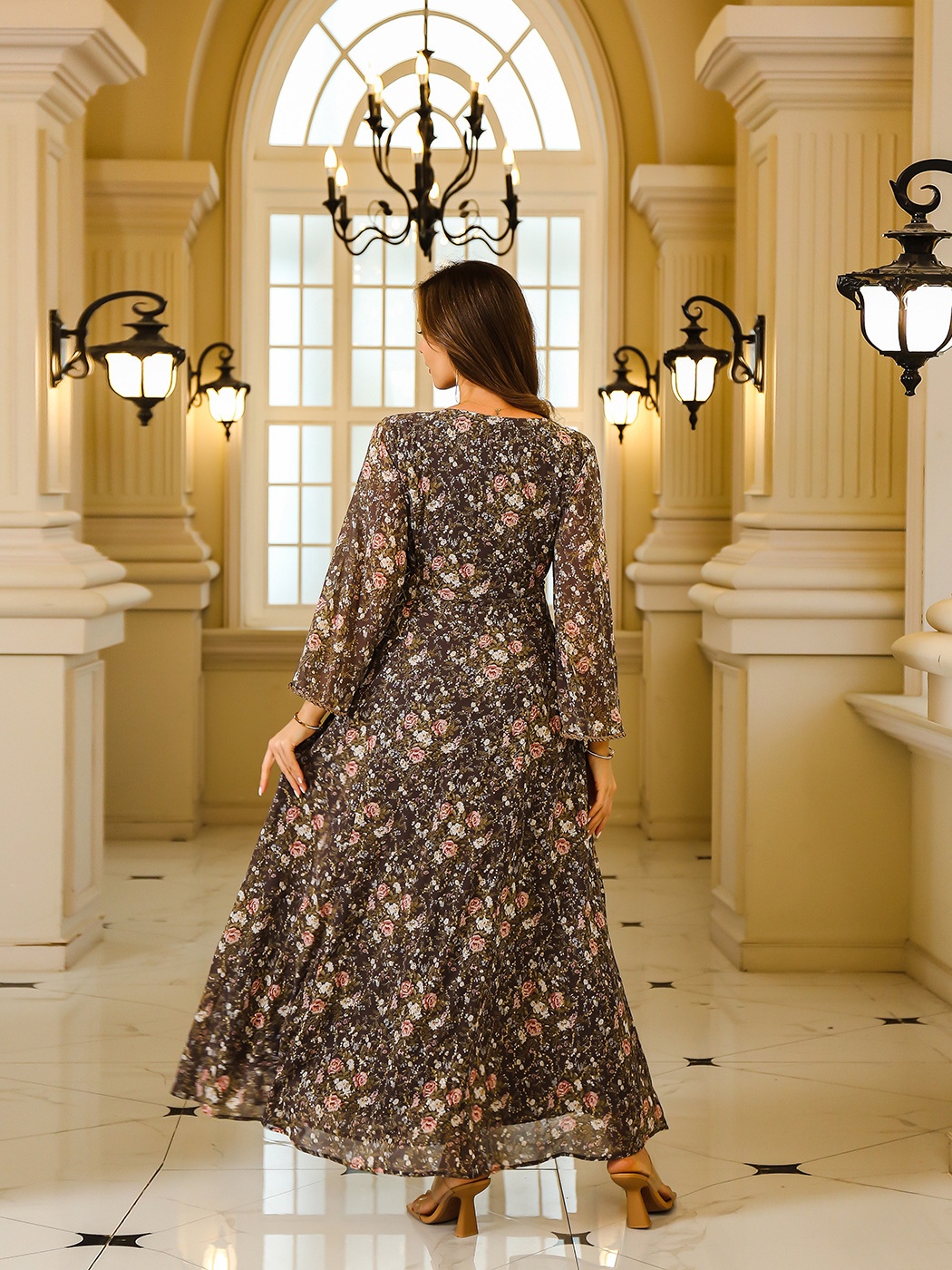 Embroidered Floral Patterns Abaya
