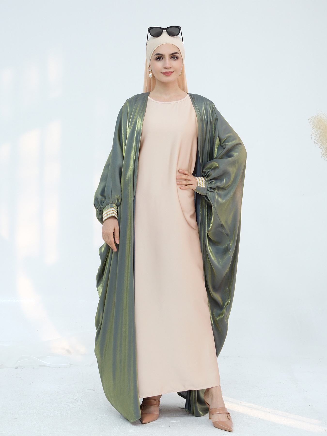 Round Neck Fashion Temperament Solid Color Dress