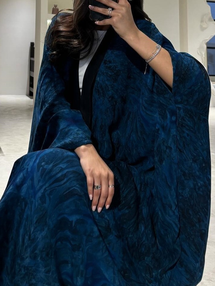 Chiffon Printed Tie-Dye Outer Robe