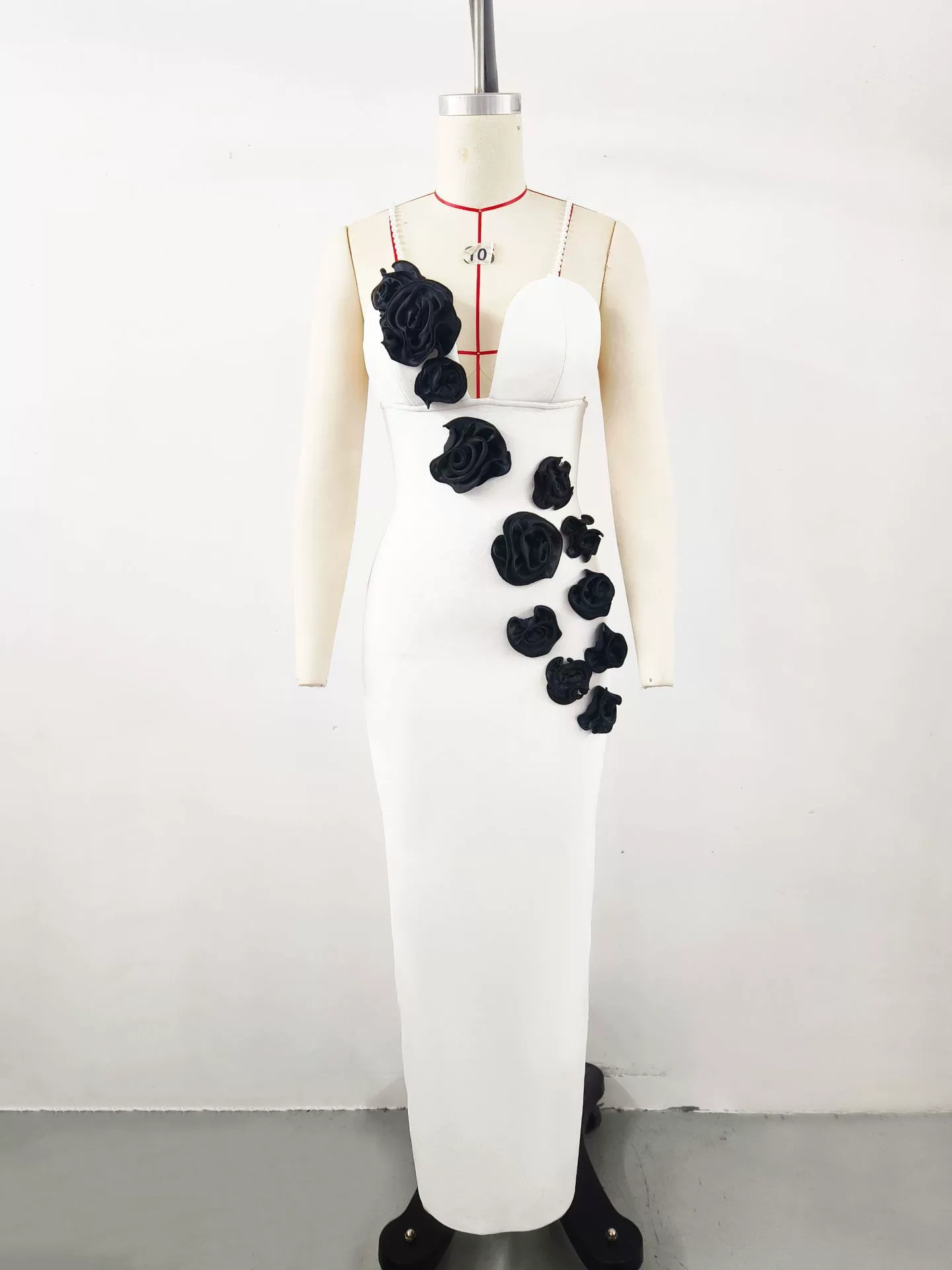 Pearl Straps Bandage Floral Dress