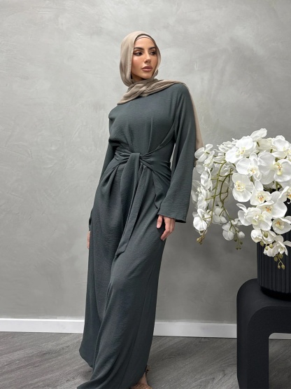 Twill Tie Elegant Dress