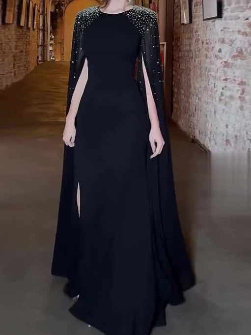 Light Luxury Fashion Rhinestone Slim Dress