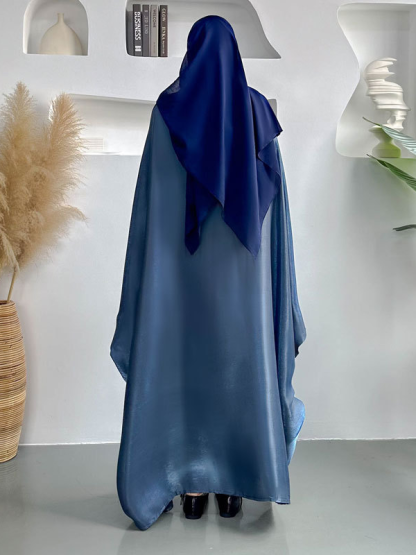 Solid Color Breathable Batwing Sleeve Abaya