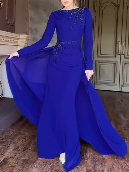 Celebrity Style  Light Luxury High-end Mesh Splicing Dress