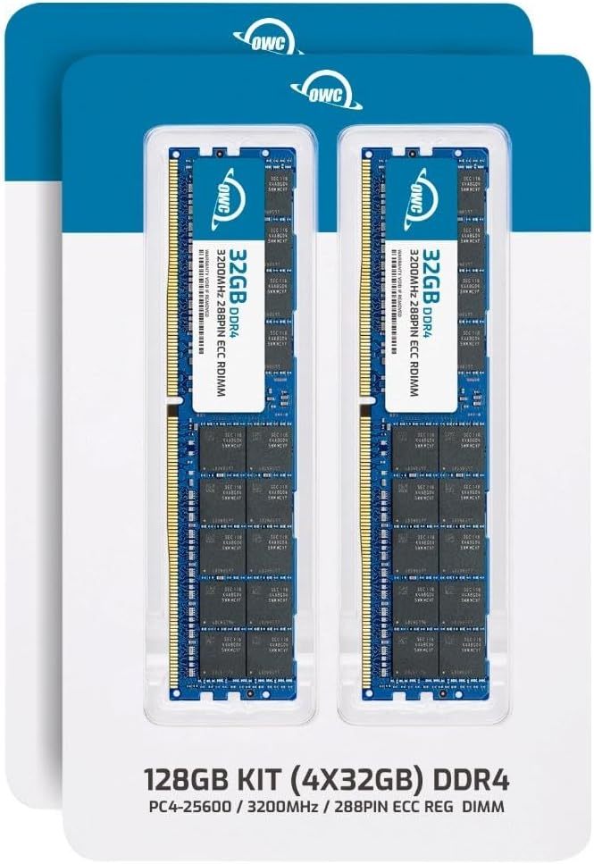 256GB (4x64GB) DDR4 3200MHz PC4-25600 CL22 2RX4 ECC Registered RDIMM 1.2V 288-pin Memory RAM Upgrade for Server